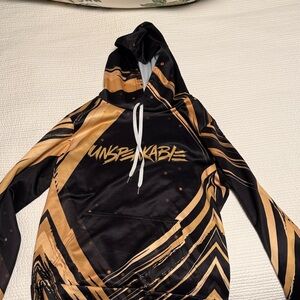 Unspeakable Black and Gold Graphic Hoodie